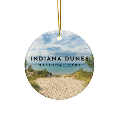 Personalized Indiana Dunes National Park Ceramic Ornament (2-sided)