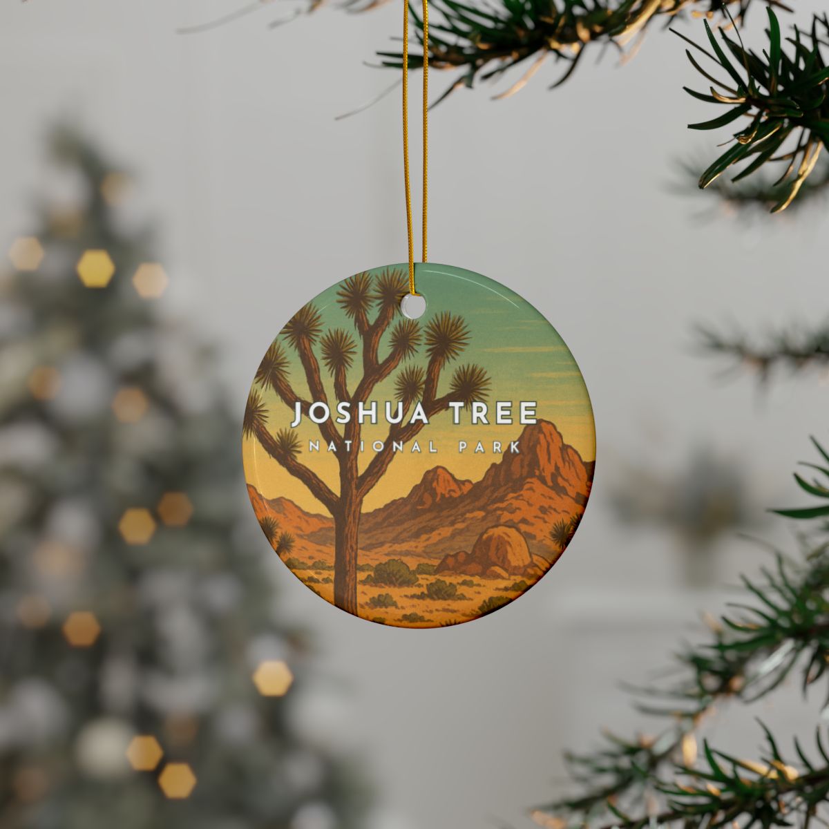 Personalized Joshua Tree National Park Ceramic Ornament (2-sided)