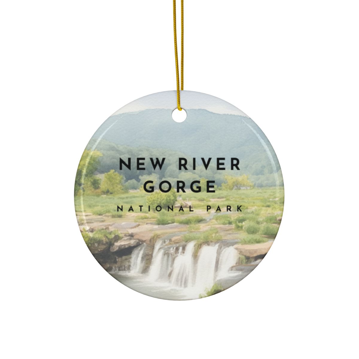 Personalized New River Gorge National Park Ceramic Ornament (2-sided)