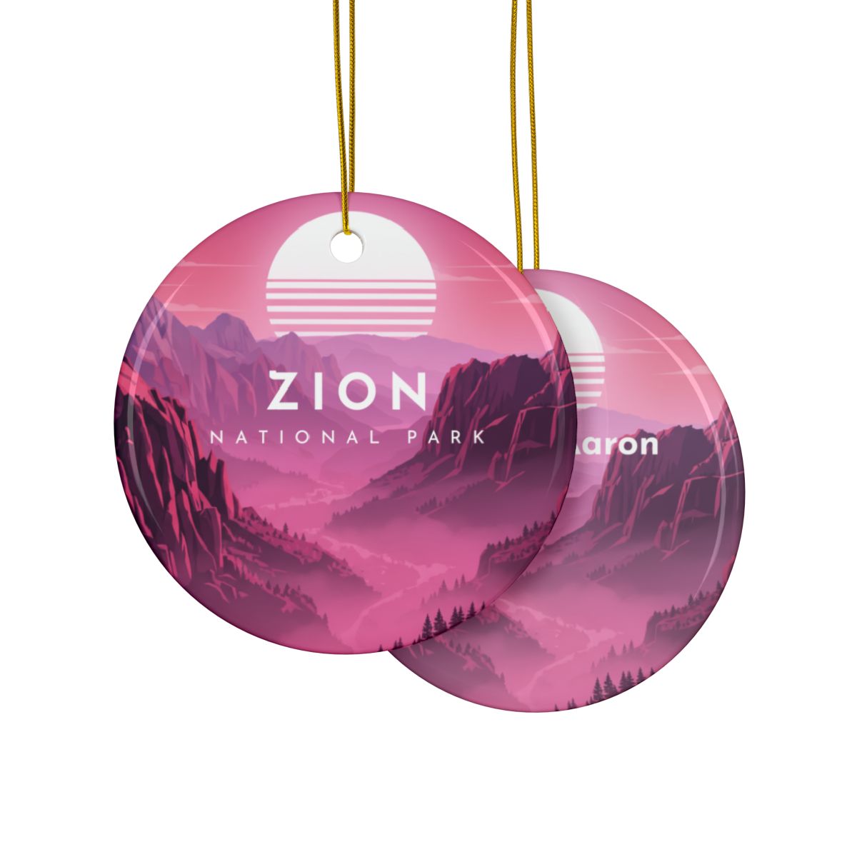 Personalized Zion National Park Ornament (2-sided)