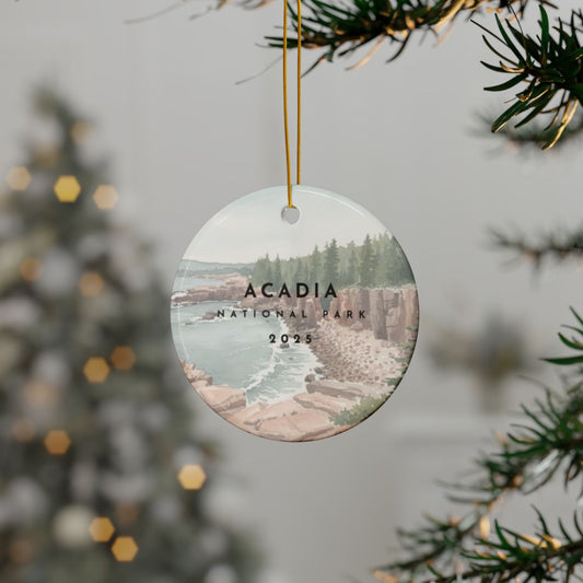 Personalized Acadia National Park Ceramic Ornament (2-sided)