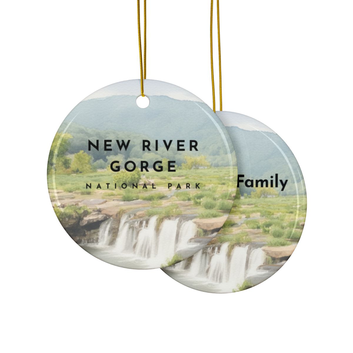 Personalized New River Gorge National Park Ceramic Ornament (2-sided)
