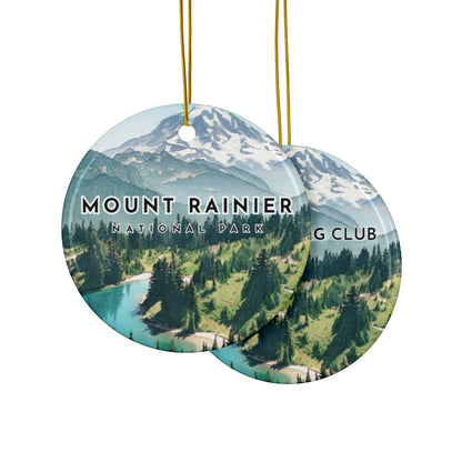 Personalized Mount Rainier National Park Ceramic Ornament (2-sided)
