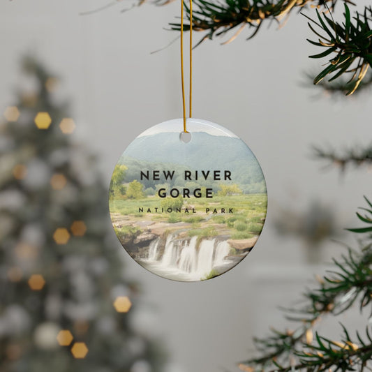 Personalized New River Gorge National Park Ceramic Ornament (2-sided)