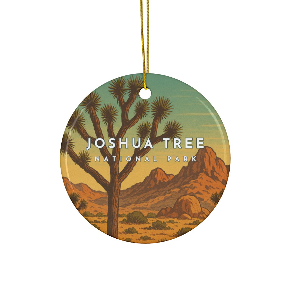 Personalized Joshua Tree National Park Ceramic Ornament (2-sided)