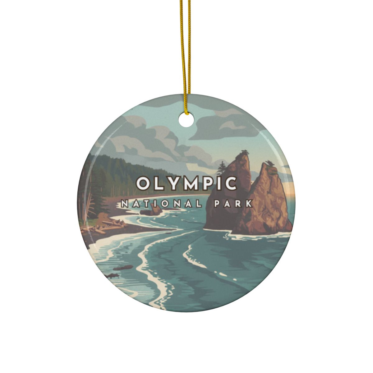 Personalized Olympic National Park Ceramic Ornament (2-sided)