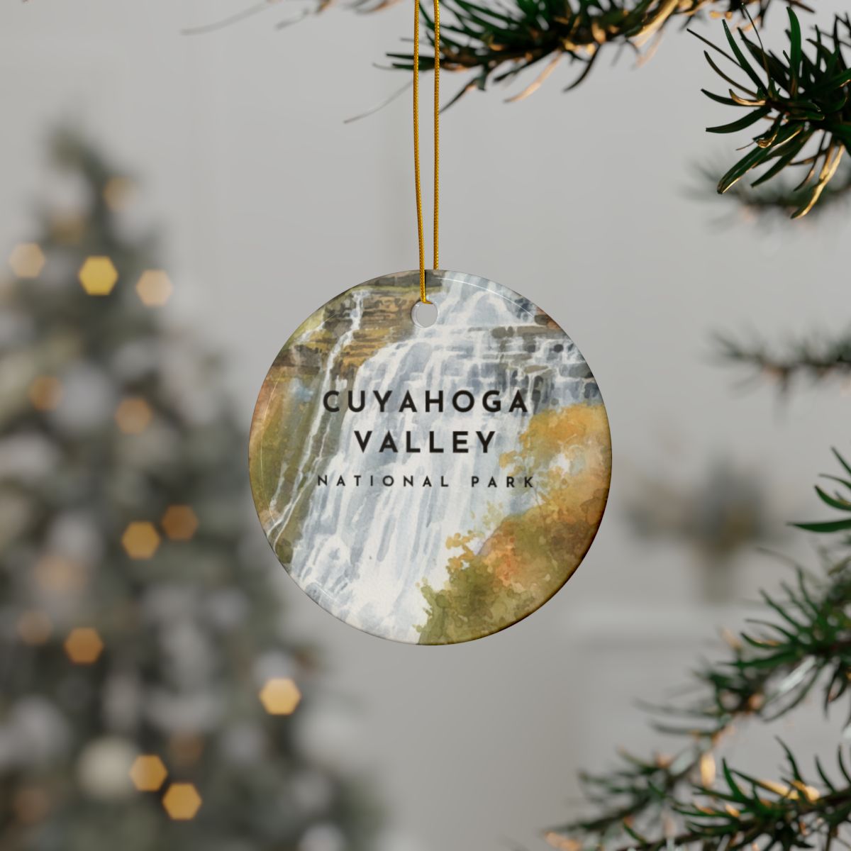 Personalized Cuyahoga Valley National Park Ceramic Ornament (2-sided)