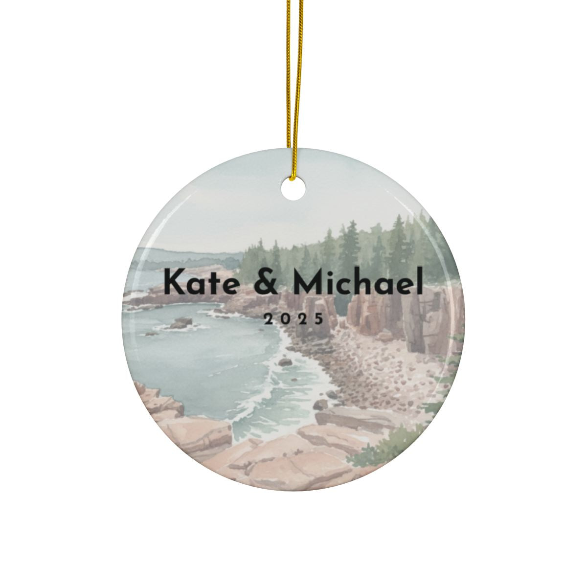 Personalized Acadia National Park Ceramic Ornament (2-sided)