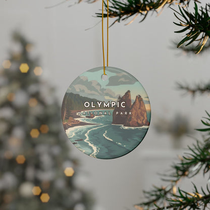 Personalized Olympic National Park Ceramic Ornament (2-sided)