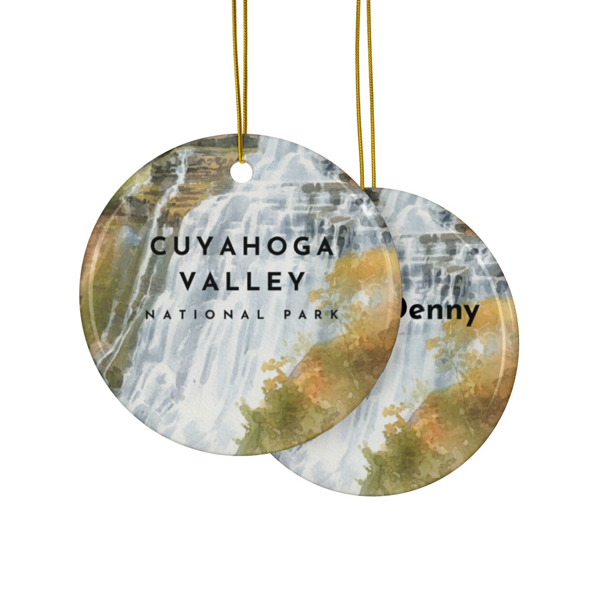 Personalized Cuyahoga Valley National Park Ceramic Ornament (2-sided)