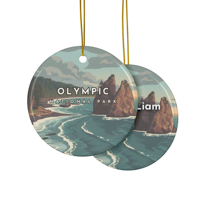 Personalized Olympic National Park Ceramic Ornament (2-sided)