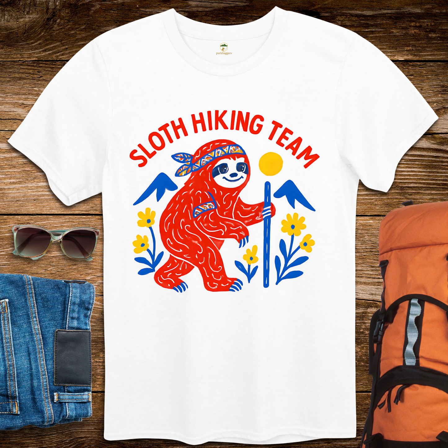 Sloth Hiking Team - Bright Colors