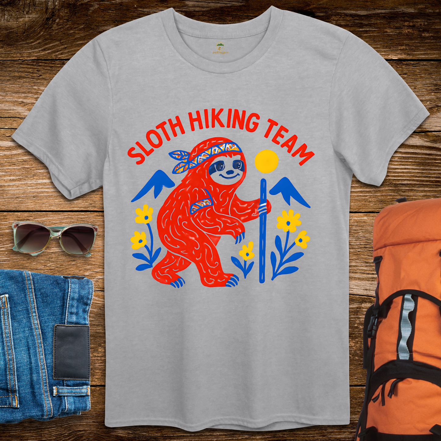 Sloth Hiking Team - Bright Colors