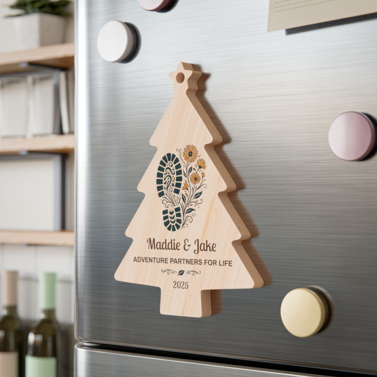 Personalized Adventure Partners Wooden Tree Ornament